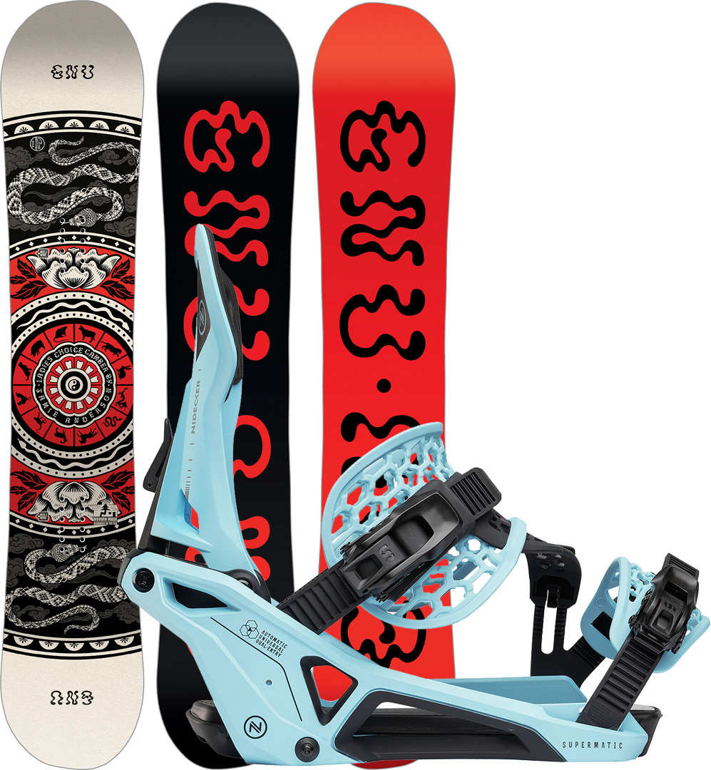 Artikelbild 1 des Artikels “LADIES CHOICE CAMBER 2026 inkl. NIDECKER SUPERMATIC escape cyan “