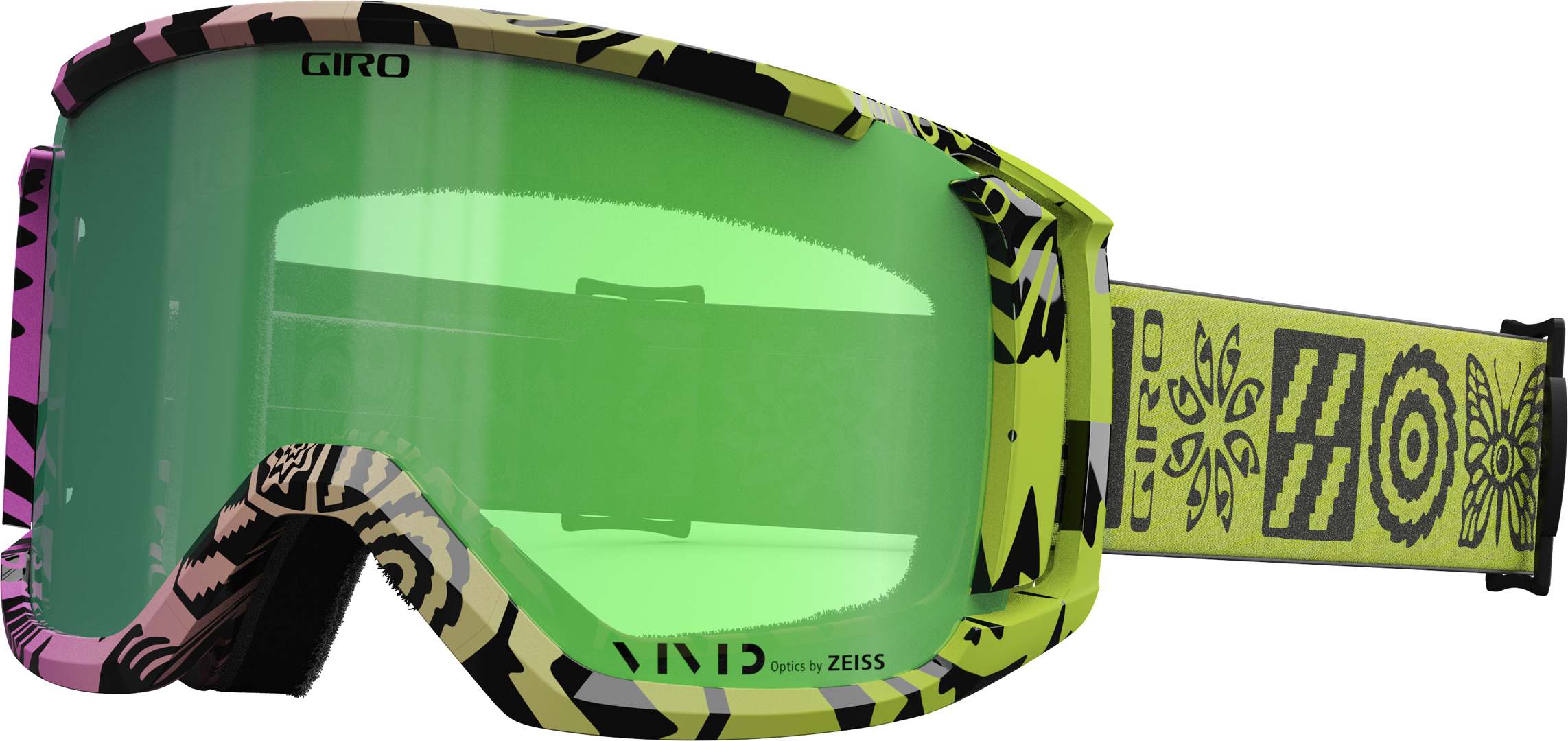 Product image 1 of the product “REVOLT Goggle 2025 glow green shelter pro/vivid emerald ”