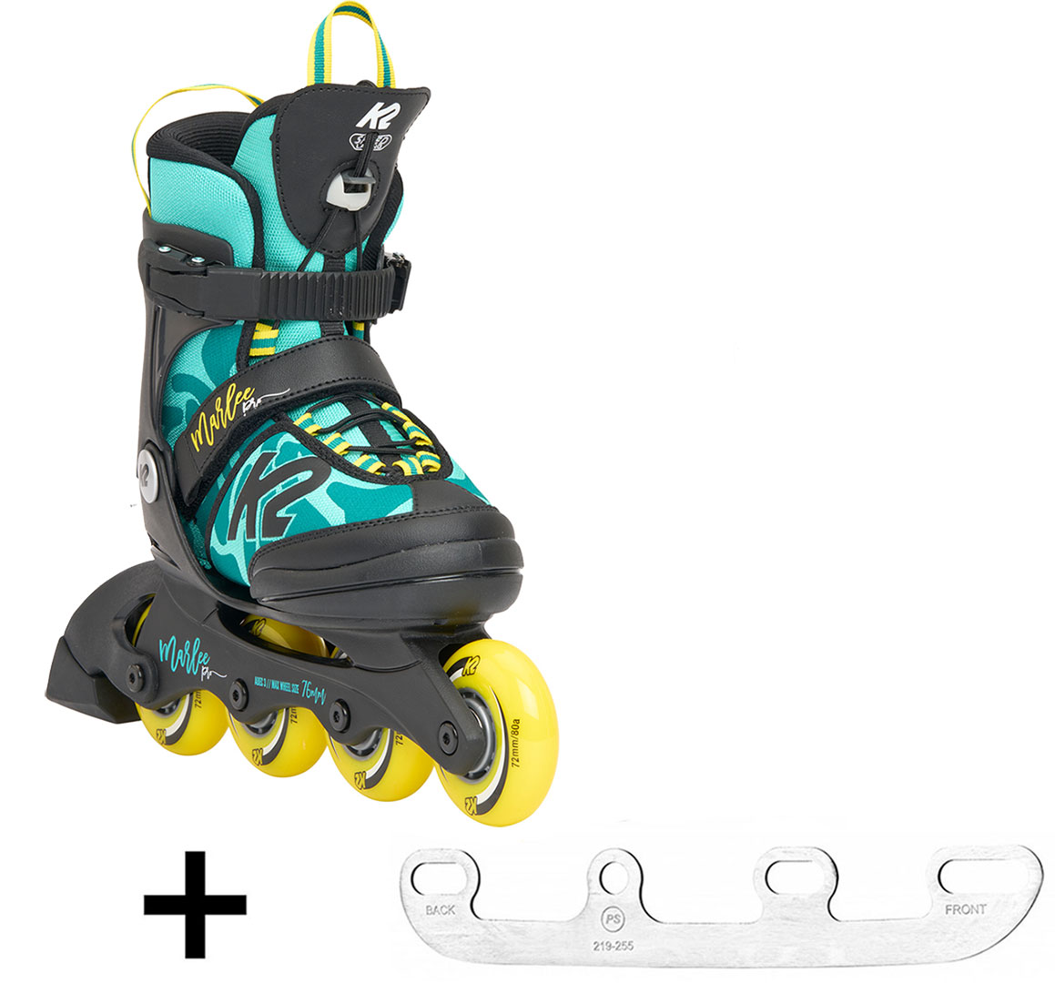 Artikelbild 1 des Artikels “MARLEE PRO Kinder Inline Skate 2025 green/yellow inkl. SABRES 4 Schlittschuh Eiskufen “