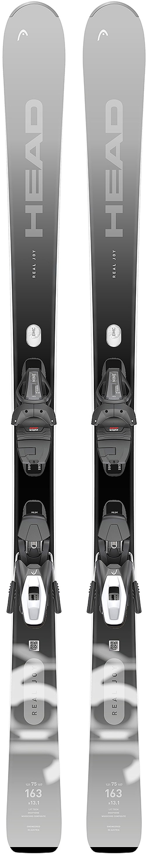 Product image 1 of the product “E.REAL JOY Ski Set 2025 incl. JOY 9 GW SLR BRAKE 85 solid black ”