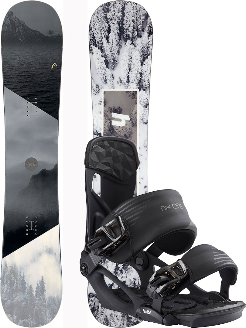 HEAD Snowboard Set Snowboardset TRUE 2.0 BLACK 157 2025 inkl. NX