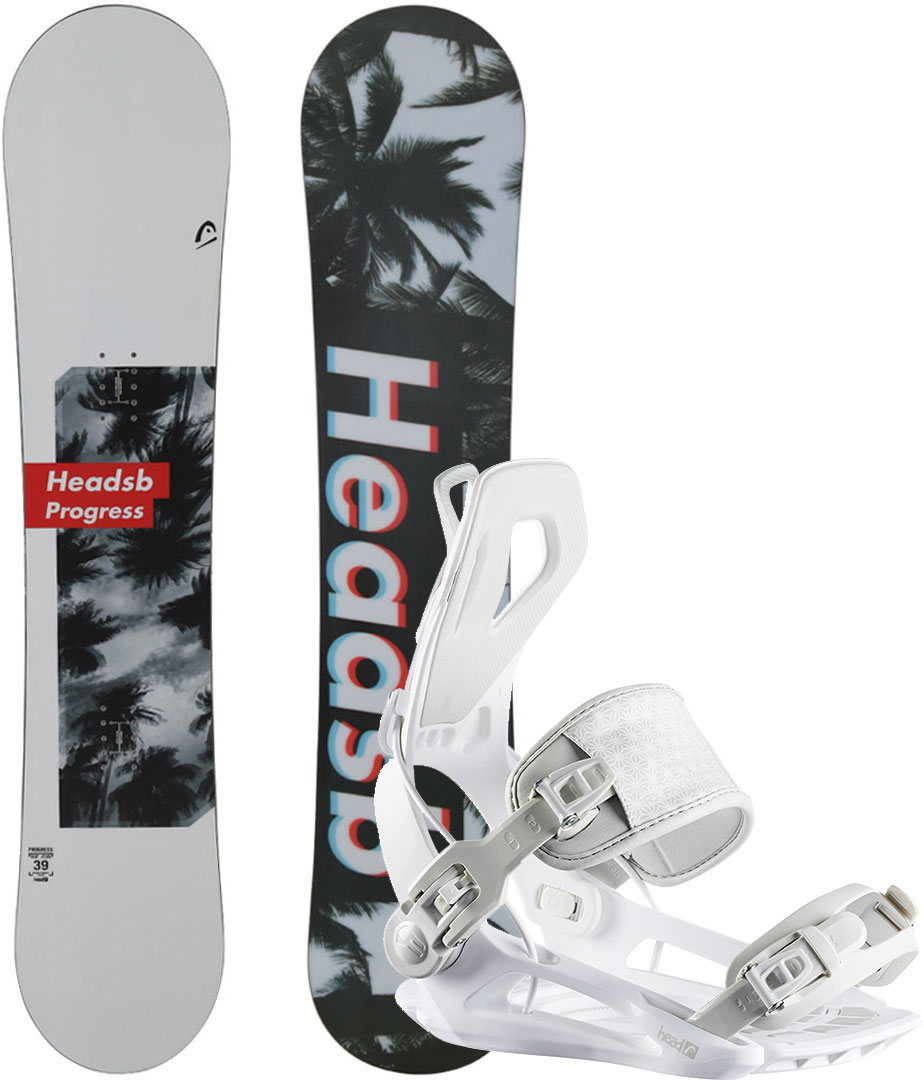 HEAD Snowboard Set Snowboardset PROGRESS white 150 2022 inkl. RX FAY I white