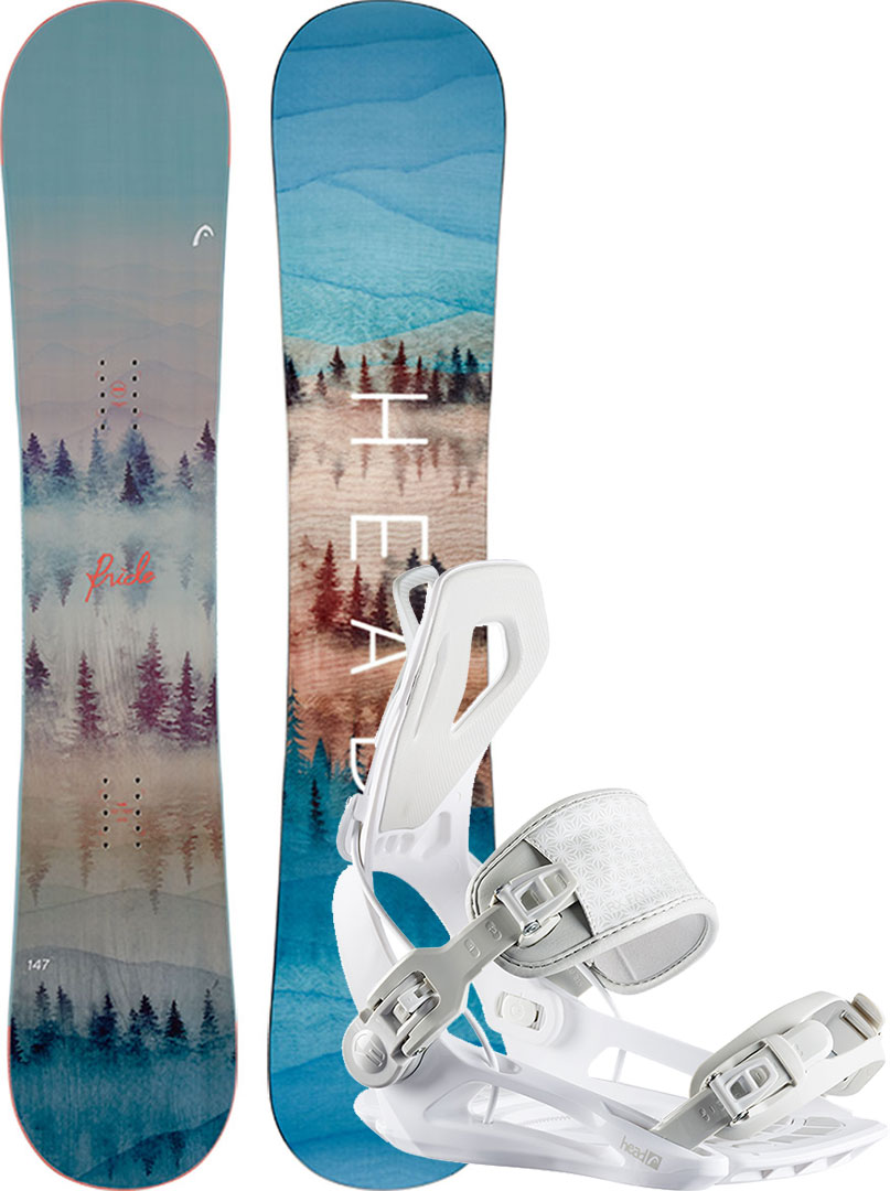 HEAD Snowboard Set Snowboardset PRIDE 2.0 AQUA 147 2025 inkl. RX FAY I white