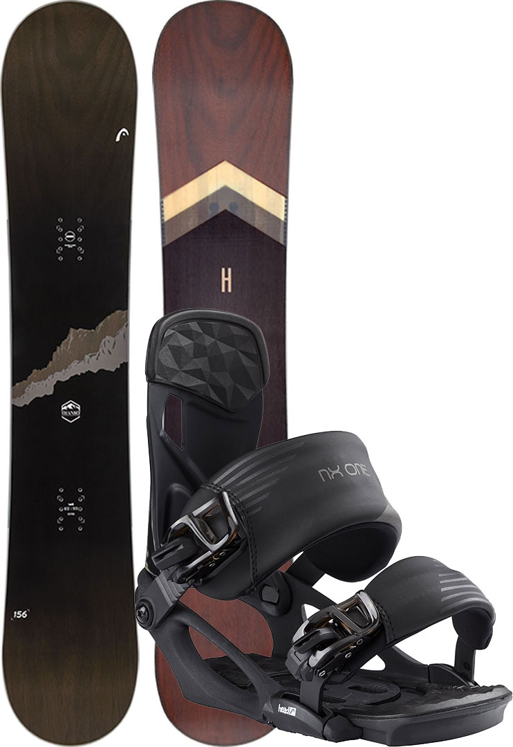 HEAD Snowboard Set Snowboardset TRANSIT 162W 2024 inkl. NX ONE black Snowboard