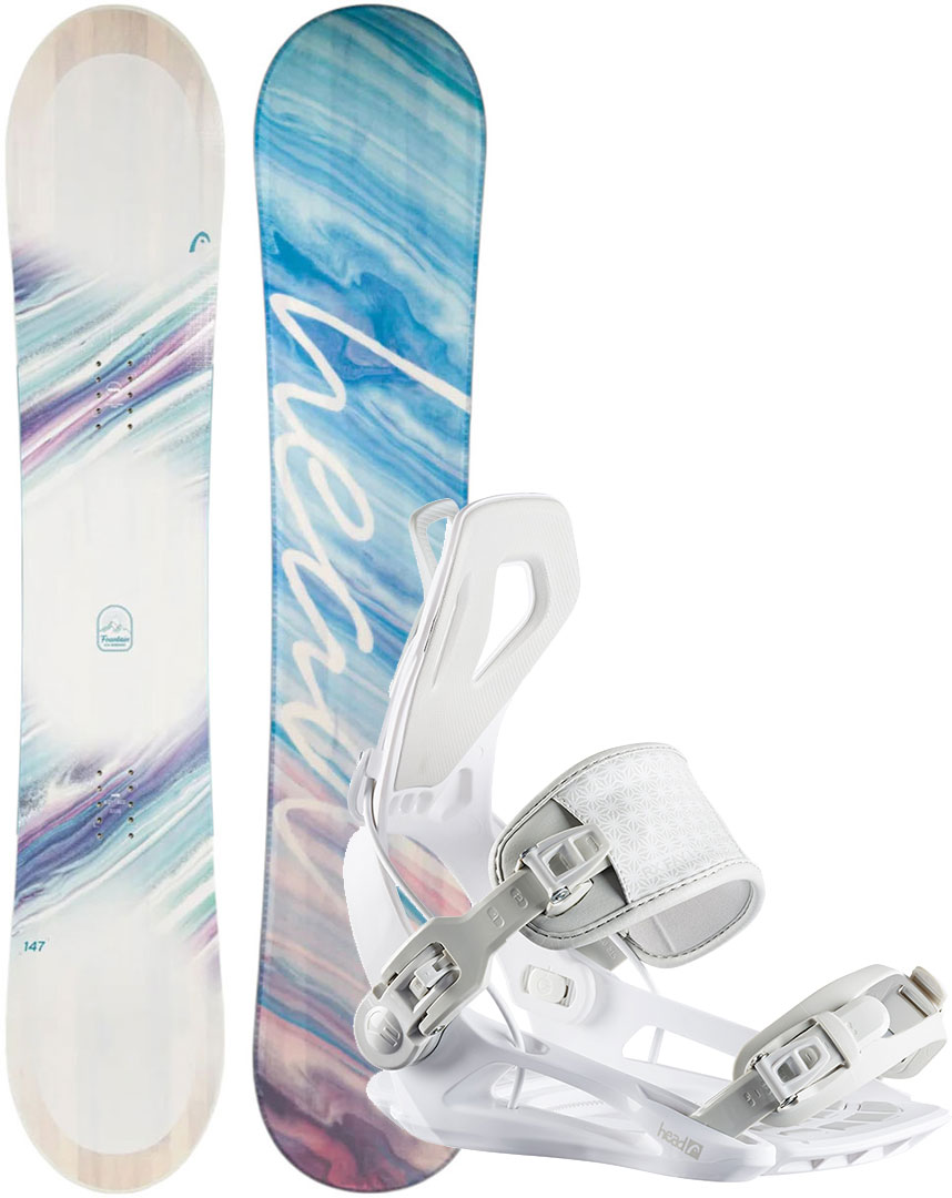 HEAD Snowboard Set Snowboardset FOUNTAIN 147 2025 inkl. RX FAY I white Snowboard