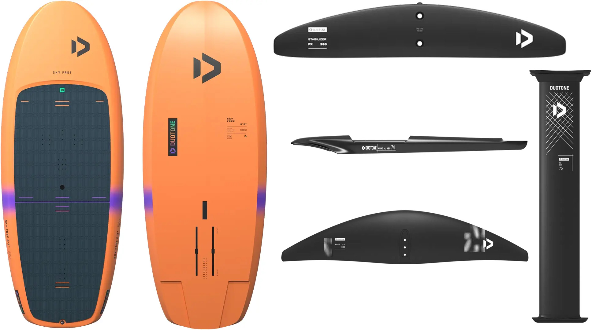 Product image 1 of the product “SKY FREE DST 6,2 COMPLETE Foilboard 2026 orange ”