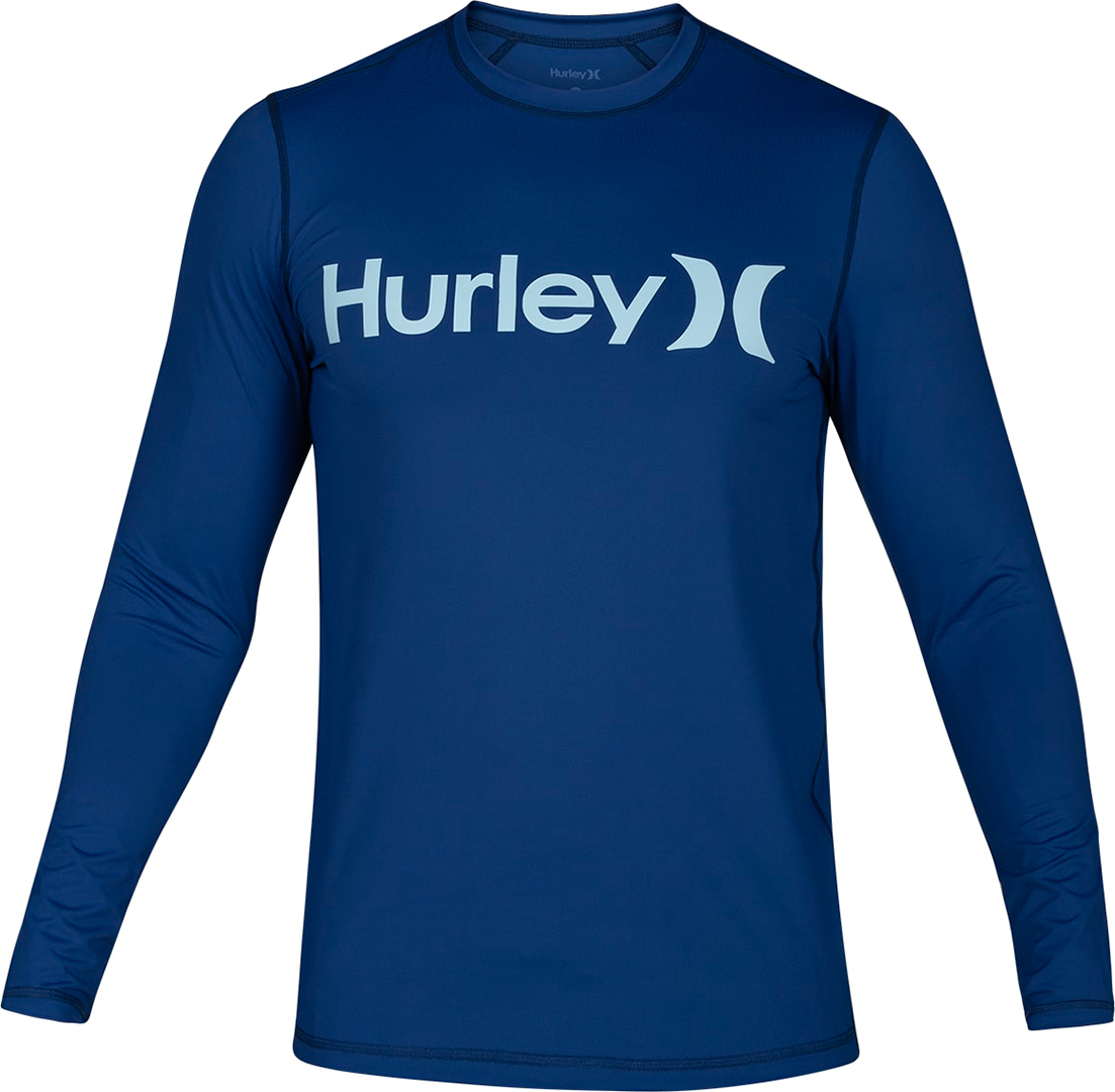 T-shirt Hurley Surf Lycra ONE AND ONLY LS Lycra blue force costumi da bagno sport acquatici