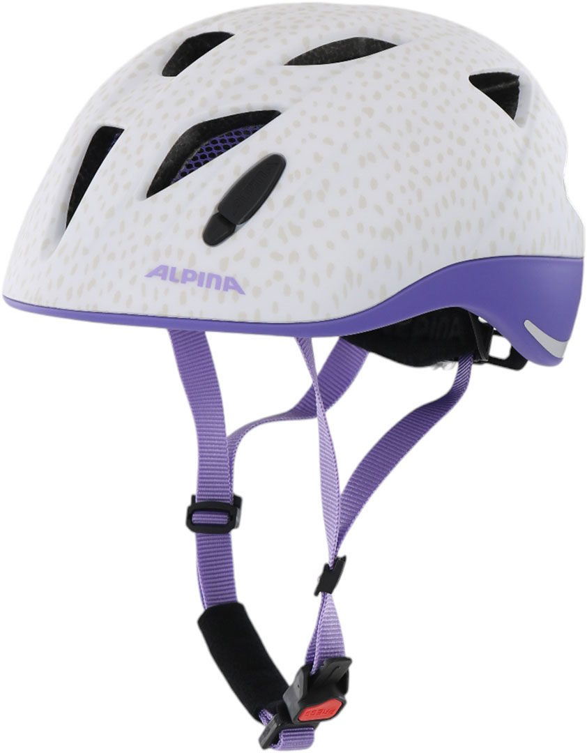Product image 1 of the product “XIMO LE Helmet 2025 white purple dots matt ”