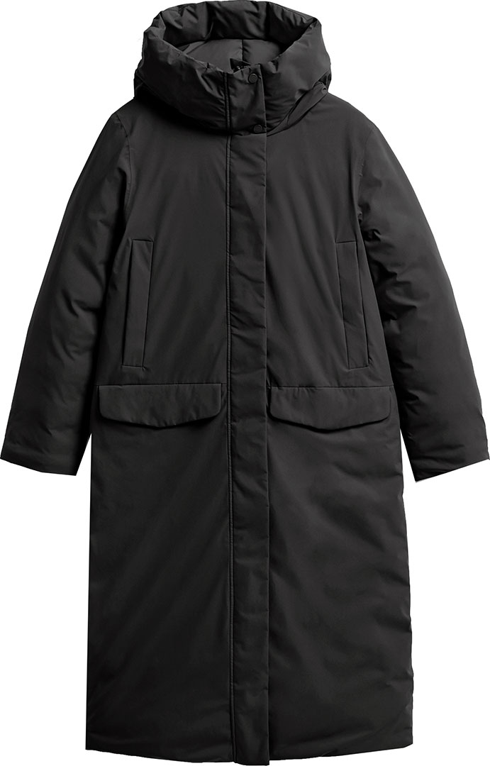 Pre-owned Elvine Mantel Übergangs Jacke Asha Mantel 2024 Black Parka Freizeit Anorak In Schwarz