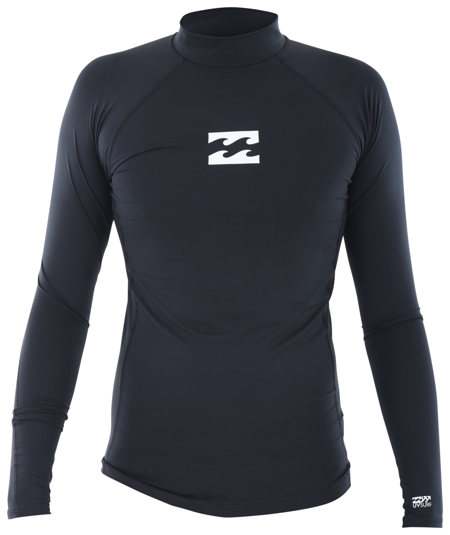 T-shirt Billabong Surf Lycra WAVES ALL DAY LS Lycra 2024 nera sport acquatici
