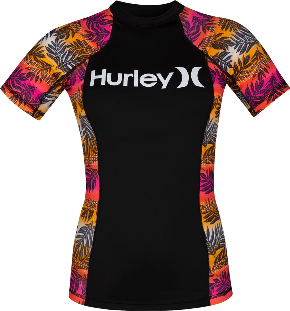 T-shirt Hurley Surf Lycra SIG ZANE MOOREA SS Lycra iper rosa sport acquatici
