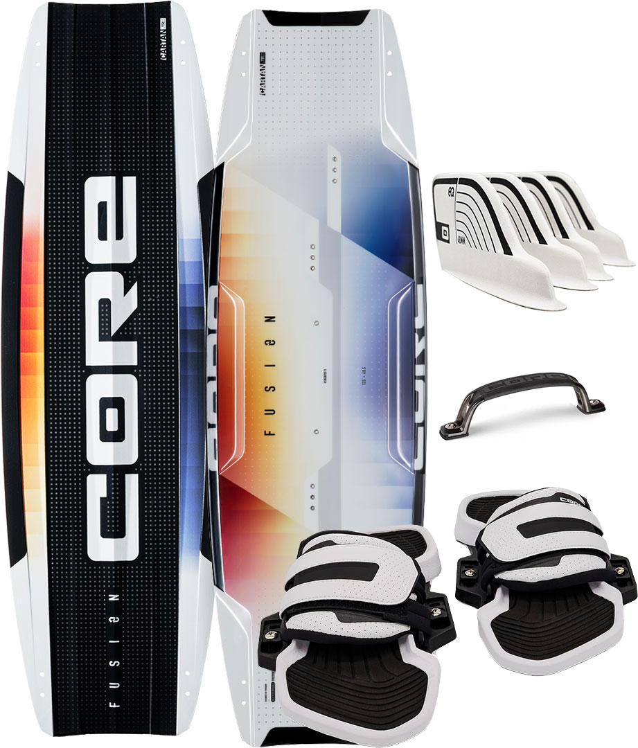 Product image 1 of the product “CORE FUSION 7 135x40.5 Test Kiteboard incl. UNION PRO 5 Pads + Straps M/L”