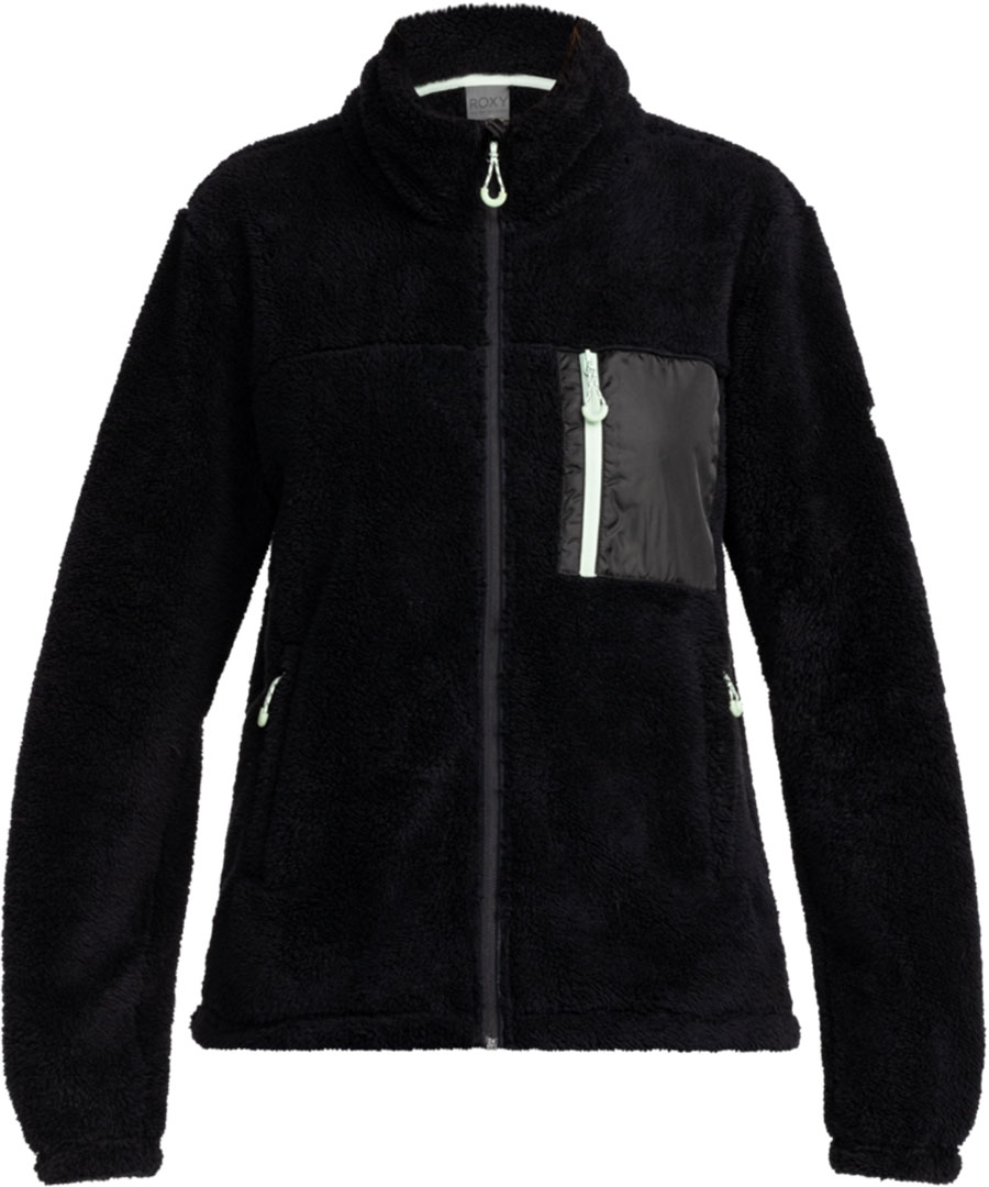 ROXY Snowboard Fleece Jacke ALABAMA Zip Fleece 2024 true black Pullover