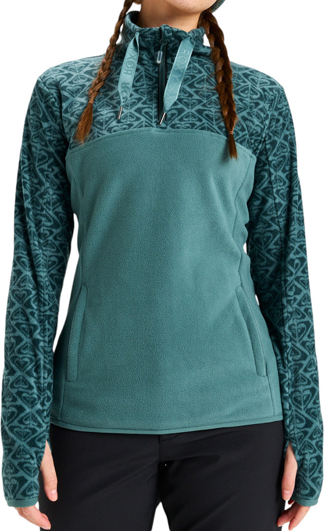 ROXY Snowboard Fleece Jacke SAYNA Fleece 2025 sea pine roxygram tonal Pullover