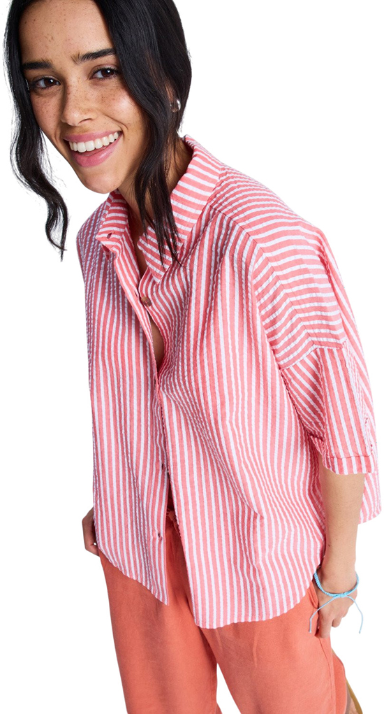 Product image 1 of the product “BEACHY NOSTALGIA STRIPE Shirt 2026 hibiscus sunrise stripe M”