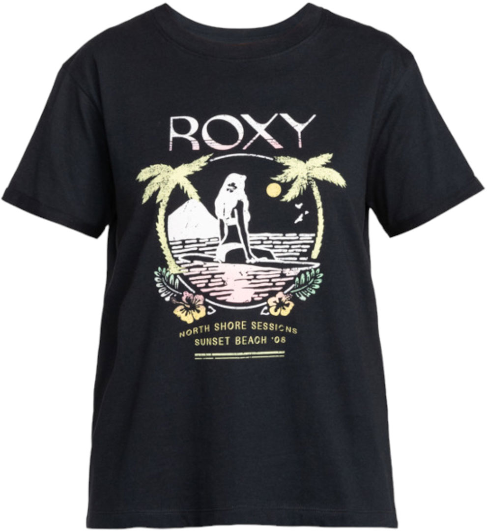 ROXY Shirt Tshirt Oberteil SUMMER FUN A T-Shirt 2024 anthracite Oberteil Top