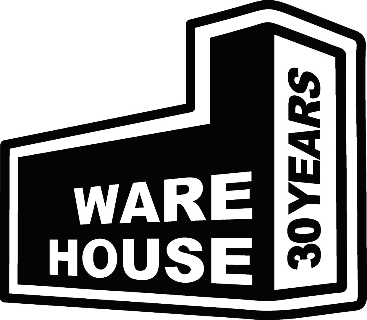 Product image 1 of the product “FACTORY 30 YEARS Die Cut Sticker black 10cm”