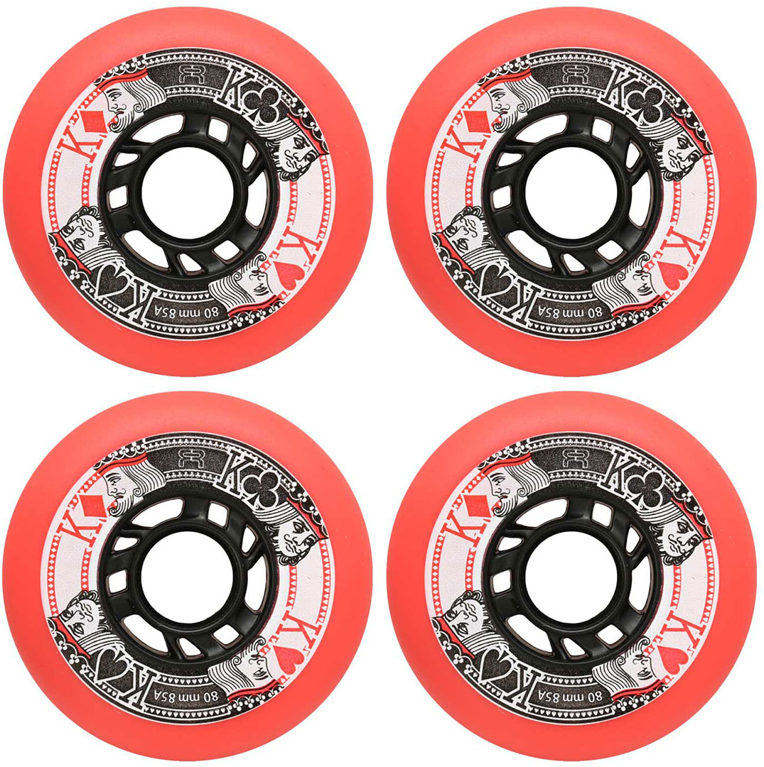 Product image 1 of the product “STREET KINGS 4-Pack Wheelset red 80mm/85a”