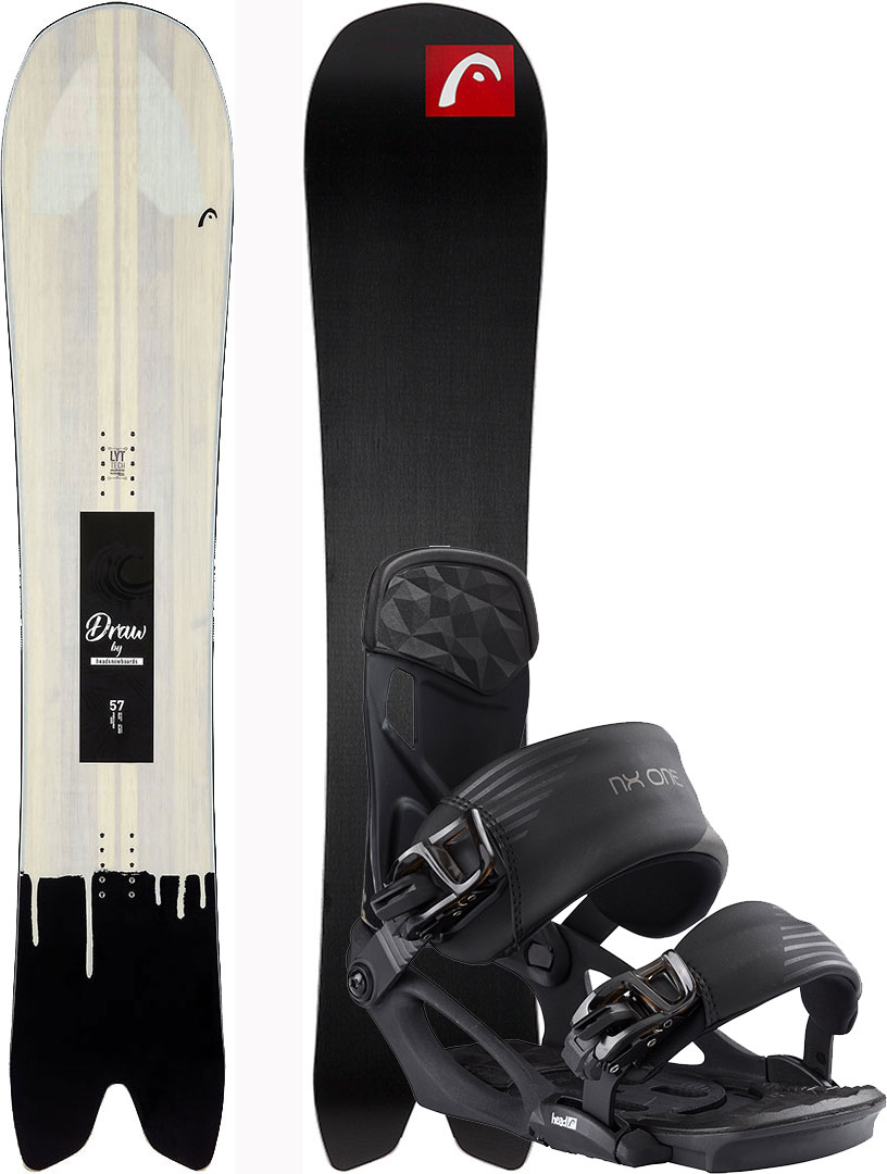 HEAD Snowboard Set Snowboardset DRAW LYT 157 2021 inkl. NX ONE black Snowboard