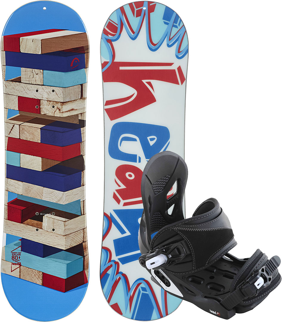 HEAD Snowboard Set Snowboardset ROWDY KID 110 2023 inkl. P JR black Snowboard