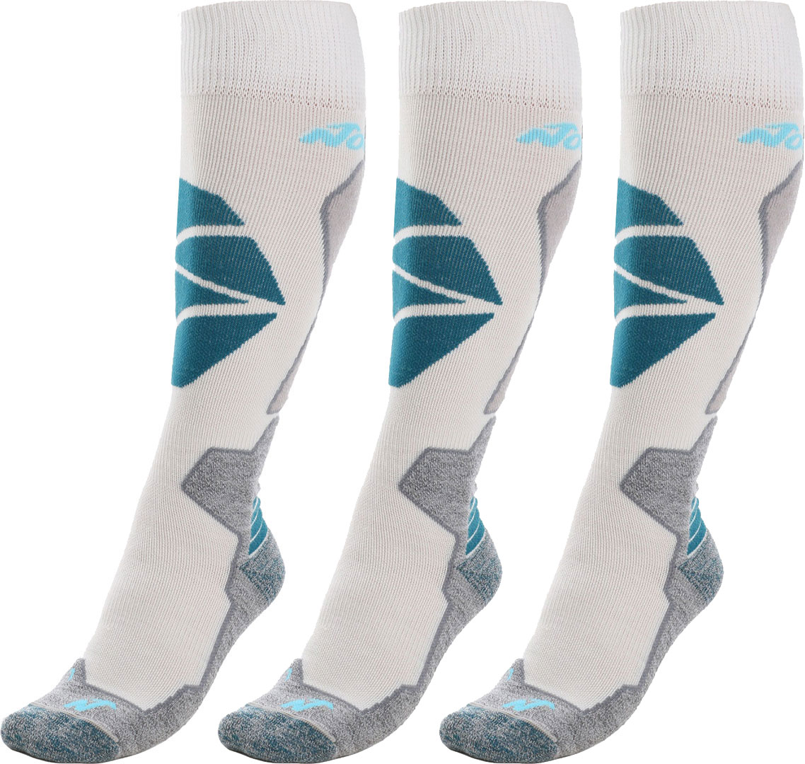 Product image 1 of the product “HIGH PERFORMANCE WOMEN 3-Pack Socks white/light grey/petrol 36-38”