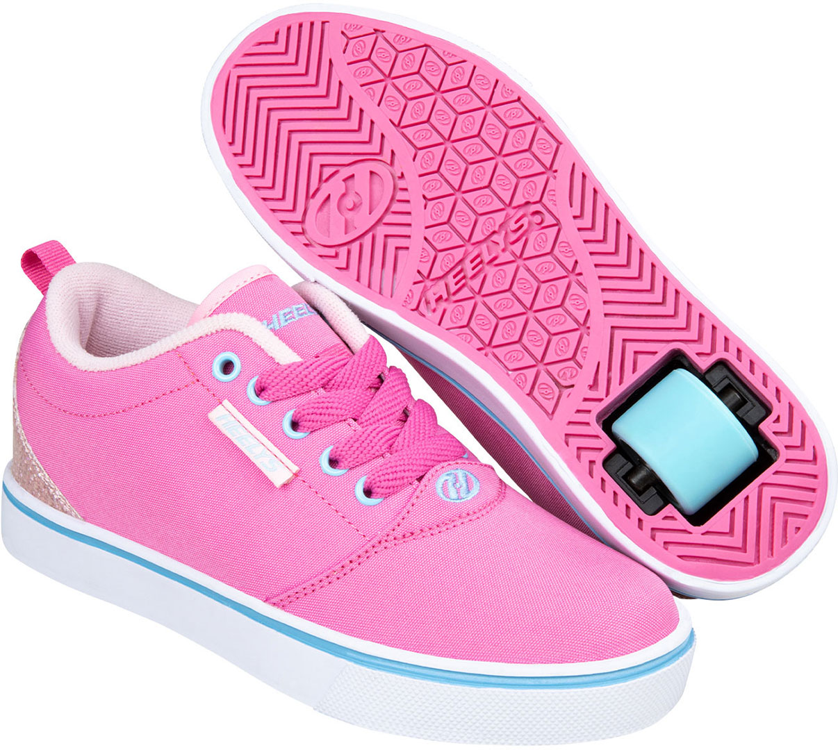 HEELYS Rollschuhe Schuhe mit Rollen PRO 20 Schuh pinklight pinkturquise canvas