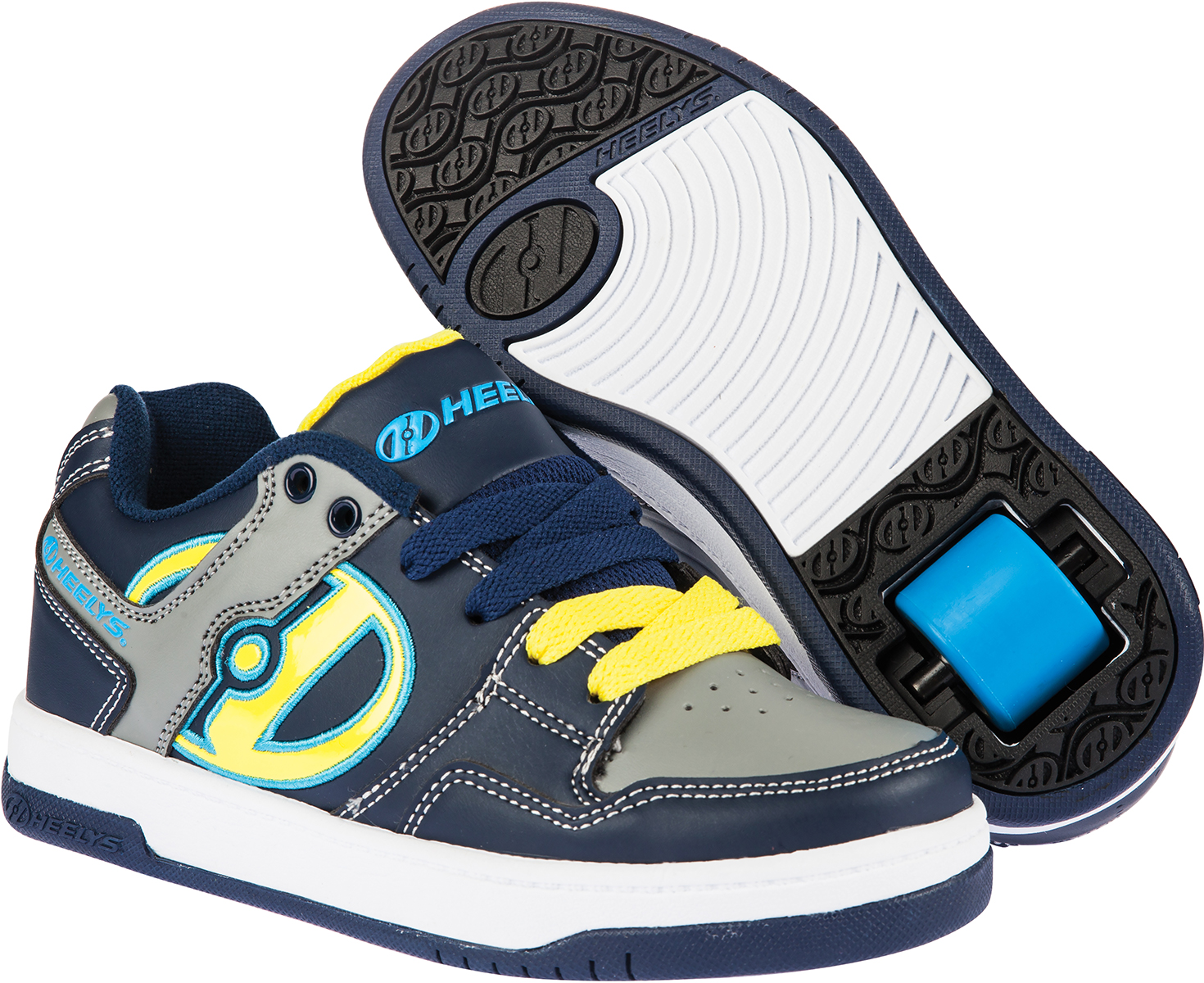 navy blue and grey shoes