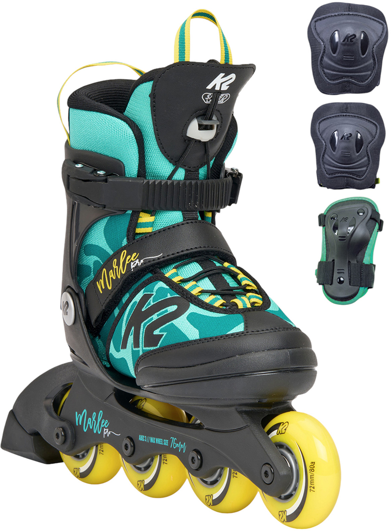 Artikelbild 1 des Artikels “MARLEE PRO PACK Kinder Inline Skate green/yellow inkl. Schonerset 32-37“