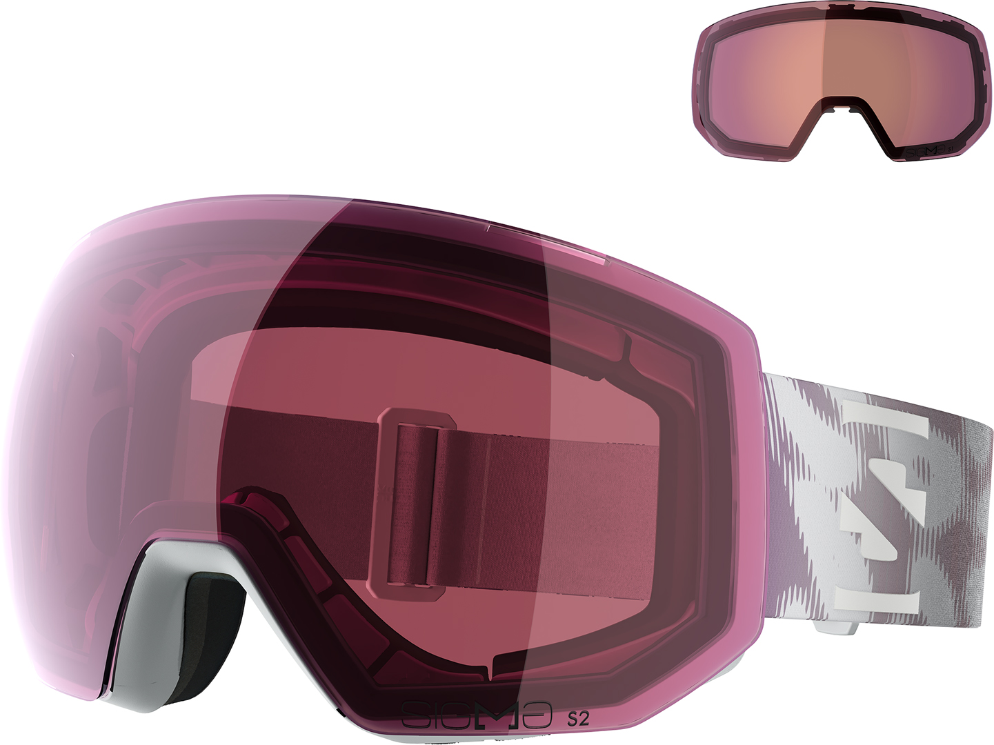 Product image 1 of the product “RADIUM PRO SIGMA Goggle 2027 ice flow/sigma silver pink ”