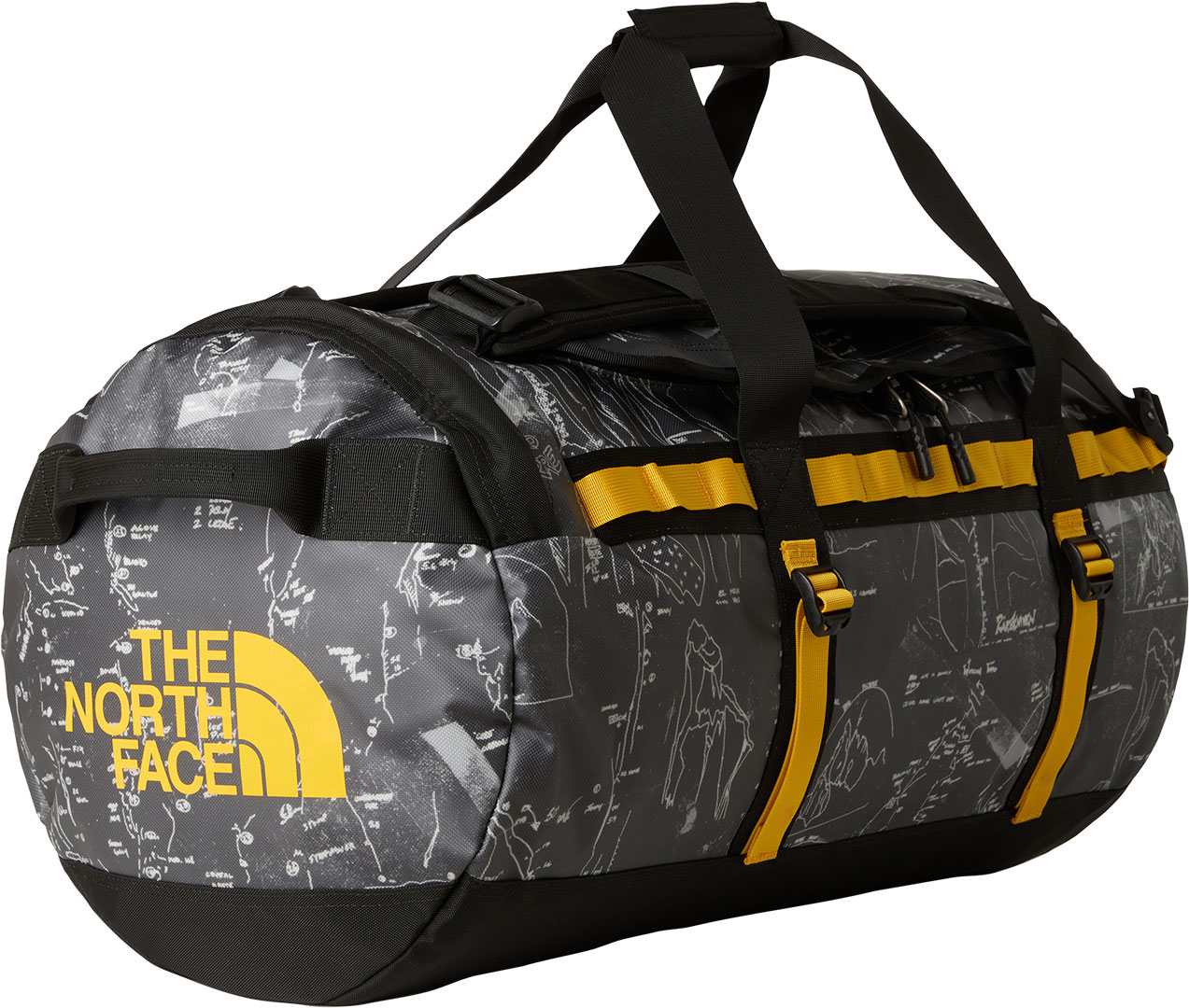 Product image 1 of the product “BASE CAMP M Bag 2026 anthracite grey conrad topos print/summit gold ”