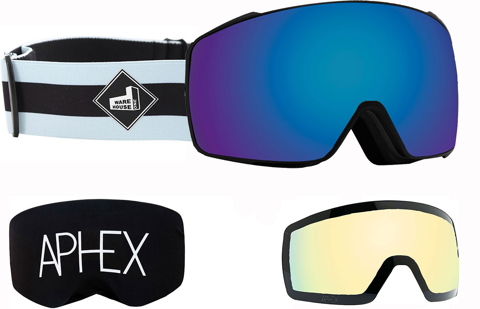 Artikelbild 1 des Artikels “ORION THE ONE EDITION Magnet Schneebrille 2026 stand up strap/revo blue + Zusatzglas yellow “