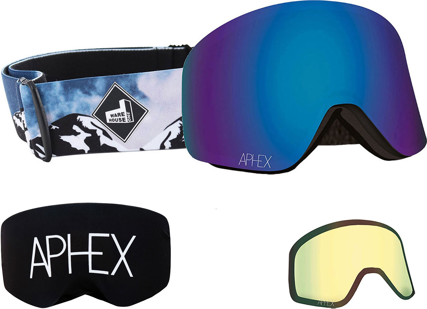 Artikelbild 1 des Artikels “OXIA THE ONE EDITION Magnet Schneebrille 2027 mountain strap/revo blue + Zusatzglas yellow “