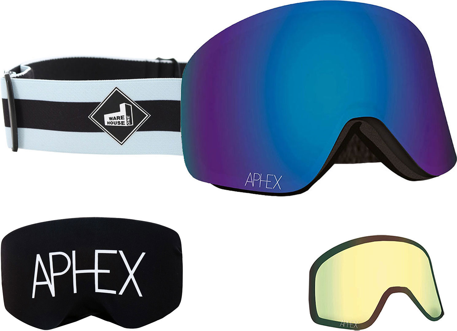 Artikelbild 1 des Artikels “OXIA THE ONE EDITION Magnet Schneebrille 2026 stand up strap/revo blue + Zusatzglas yellow “