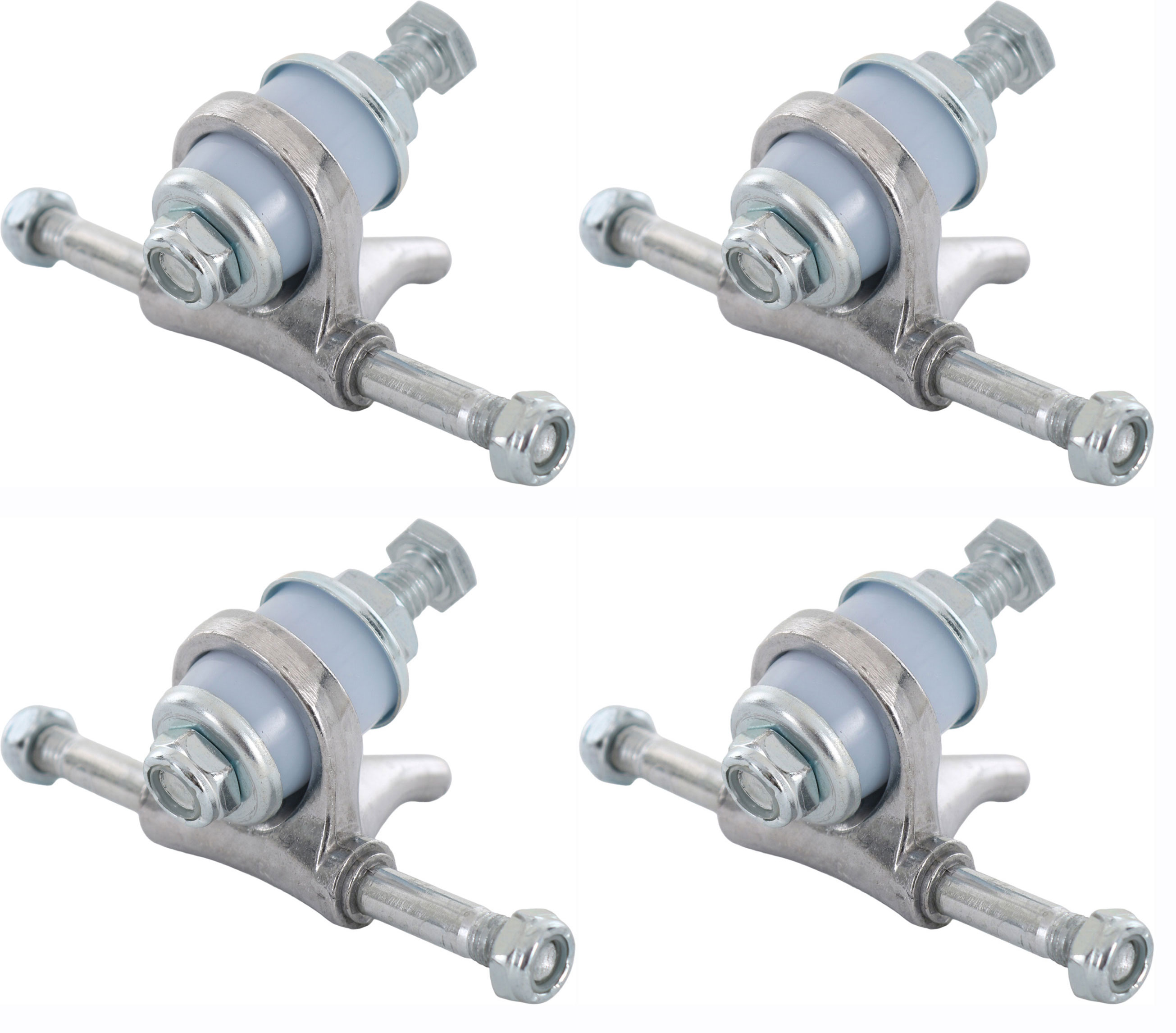 Product image 1 of the product “QUAD SKATE Trucks 4 Pack silver wavy check white ”