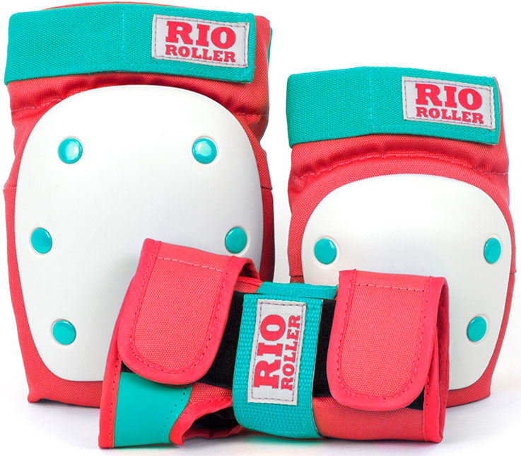 RIO ROLLER Rollschuh Zubehör TRIPLE Schonerset redmint Rollschuh