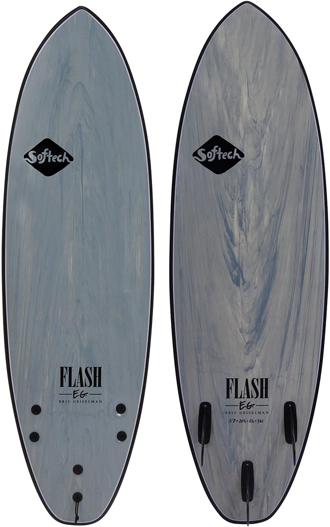 Product image 1 of the product “ERIC GEISELMAN FLASH Surfboard 2026 grey marble 5,0”