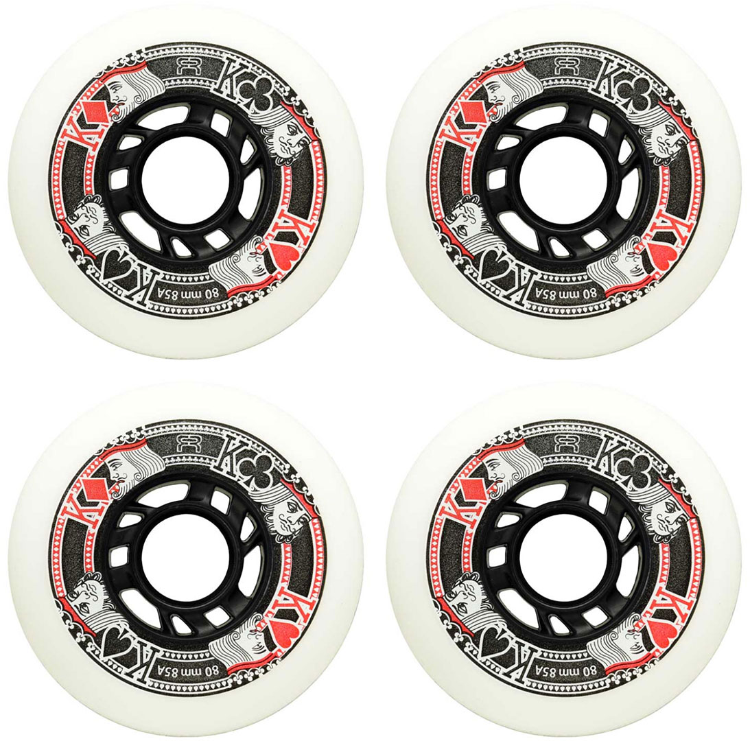 Product image 1 of the product “STREET KINGS 4-Pack Wheelset white 80mm/85a”