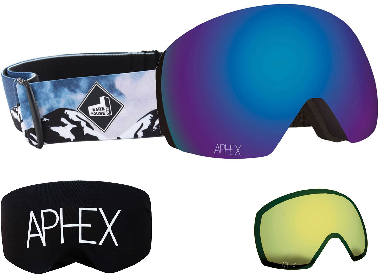 Artikelbild 1 des Artikels “STYX THE ONE EDITION Magnet Schneebrille 2027 mountain strap/revo blue + Zusatzglas yellow “