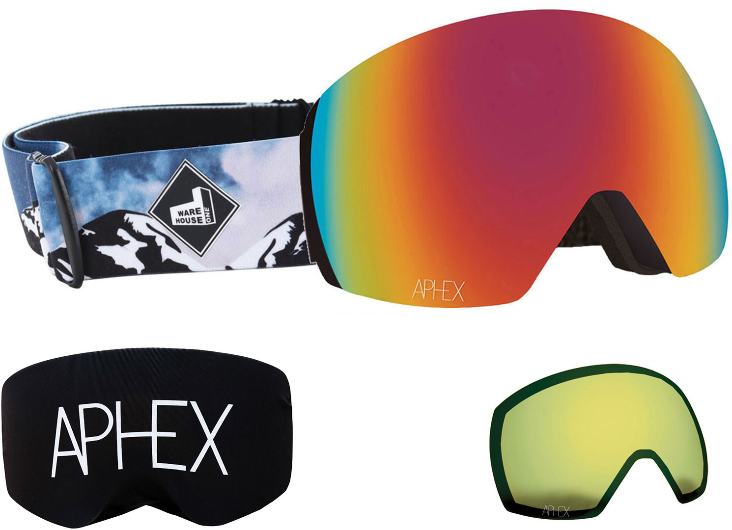 Artikelbild 1 des Artikels “STYX THE ONE EDITION Magnet Schneebrille 2027 mountain strap/revo red + Zusatzglas yellow “