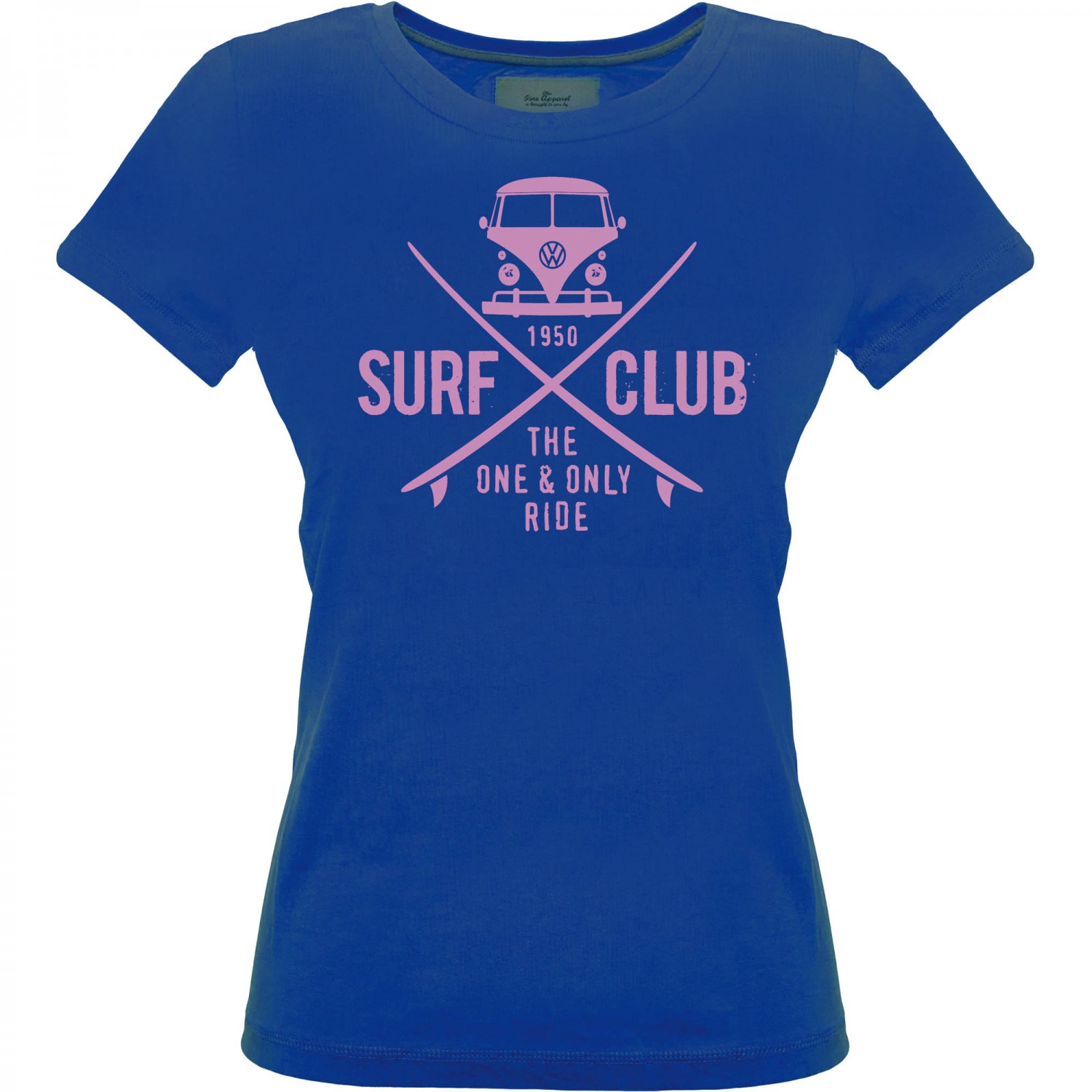 surf club vw bulli womens shirt daphne pink