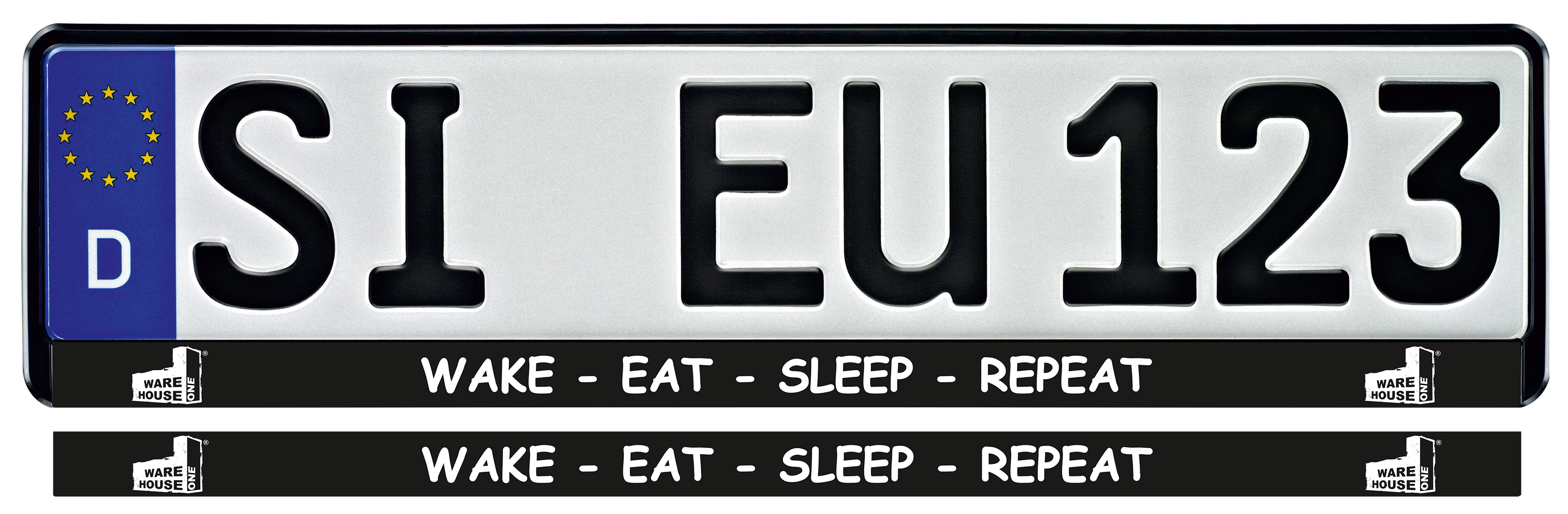 Artikelbild 1 des Artikels “WAKE EAT SLEEP REPEAT Kennzeichenhalterung “