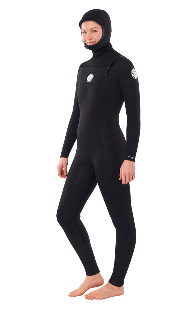 Artikelbild 1 des Artikels “WOMENS DAWN PATROL HOODED 5/4 CHEST ZIP Full Suit 2023 black 14“