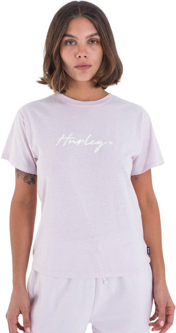 Product image 1 of the product “ORGANIC SCRIPT ONLY T-Shirt 2025 lavendar fog ”