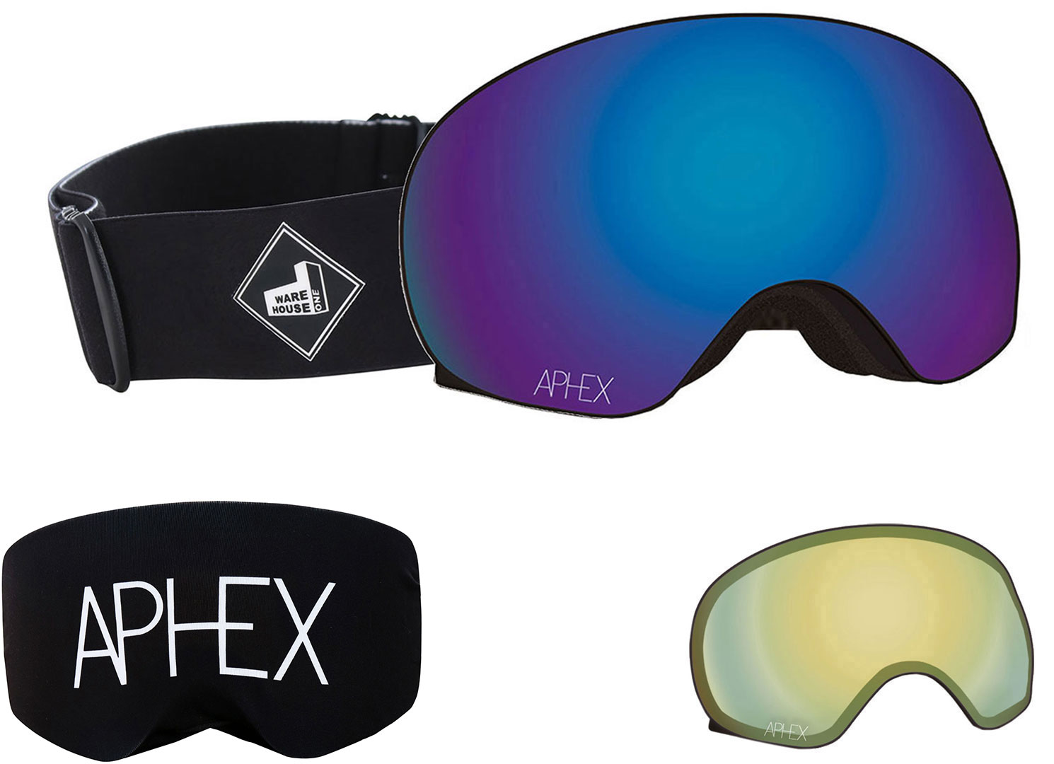 Artikelbild 1 des Artikels “XPR THE ONE EDITION Magnet Schneebrille 2027 black strap/revo blue + Zusatzglas yellow “