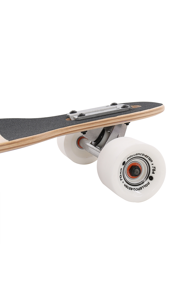 Miniaturansicht 51  - ROLLERCOASTER Longboard Skateboard Komplett PALMS + STRIPES + FEATHERS THE ONE