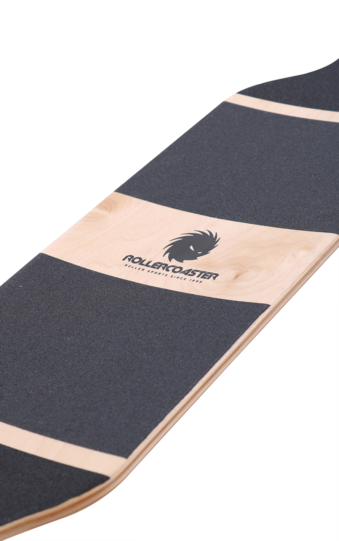 Miniaturansicht 28  - ROLLERCOASTER Longboard Skateboard Komplett PALMS + STRIPES + FEATHERS THE ONE