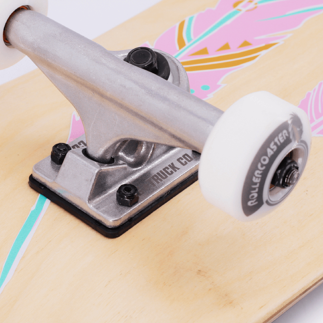 Miniaturansicht 18  - ROLLERCOASTER Skateboard Komplettboard Longboard FEATHERS + ICECREAM + PALMS +