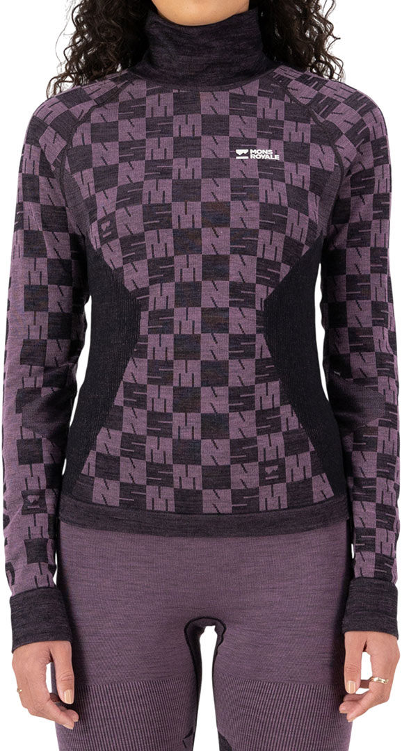 Artikelbild 2 des Artikels “ASCENDER MERINO MOCK NECK WOMEN Longsleeve 2026 mauve/black “