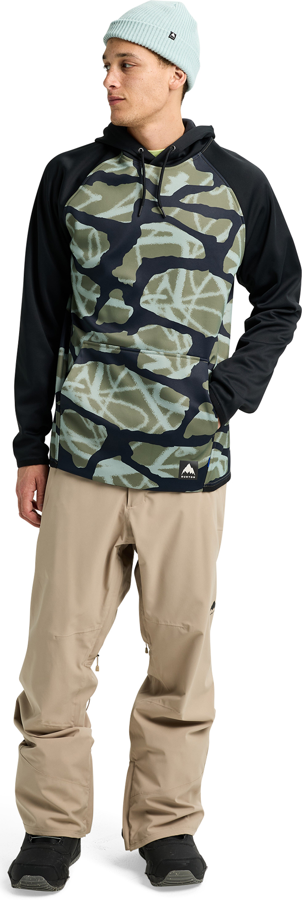 Product image 2 of the product “CROWN WEATHERPROOF Hoodie 2026 graffiti camo/true black M”