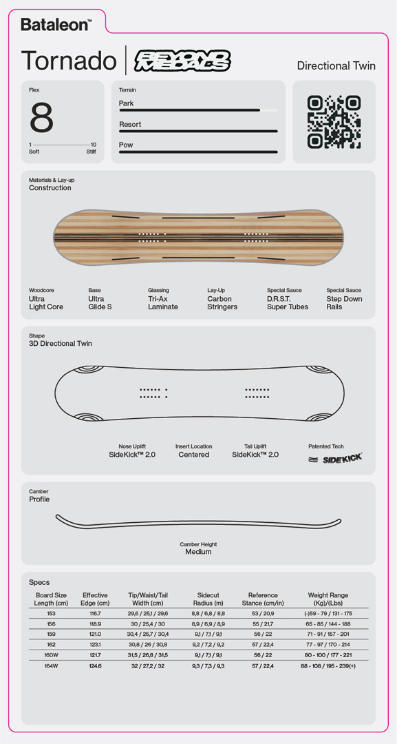 Product image 2 of the product “TORNADO X BEYOND MEDALS WIDE Snowboard 2027 160W”